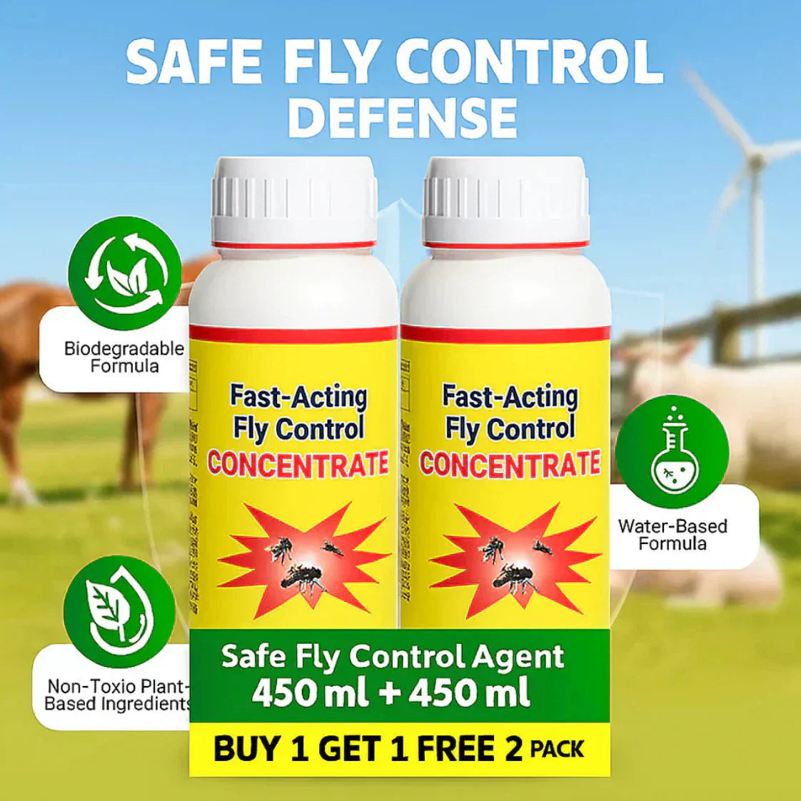 Fast Acting Fly Control Concentrate – (Pack of 2)